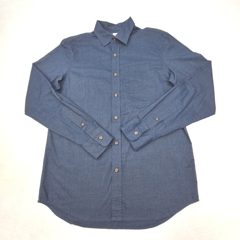Old Navy Everyday Shirt Mens XS Navy Blue Regular Fit Button Down LS
